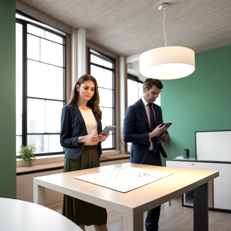 Microestudio moderno acondicionado para trabajo remoto